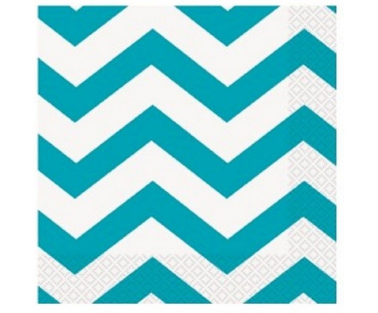 Guardanapos Chevron Azul Caribe