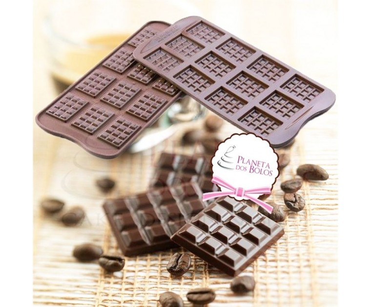 Molde para Chocolate Mini Tablete Silicomart