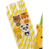 Pack 10 Palhinhas Zoo/Selva