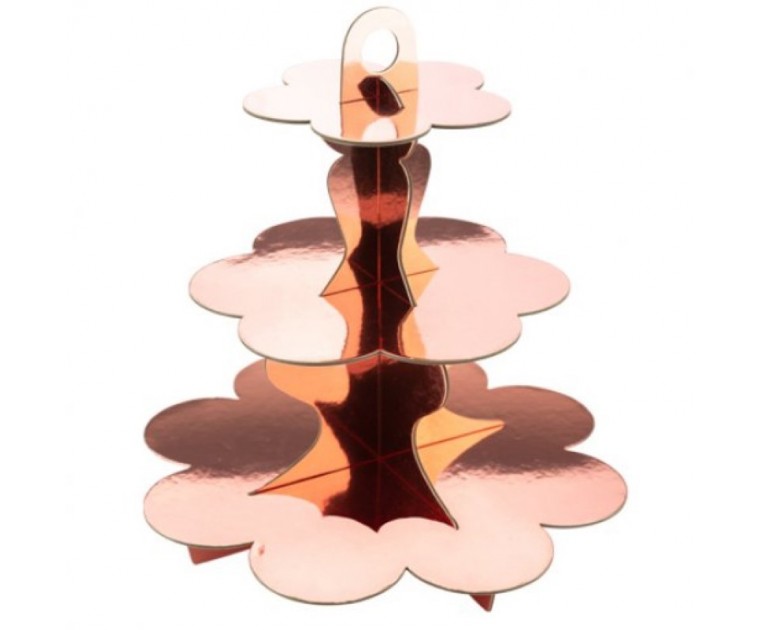 Stand Cup Cakes e Doces Rose Gold