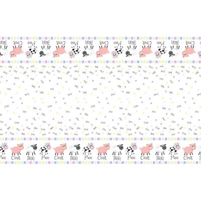 Toalha Cores Pastel Animais Quinta