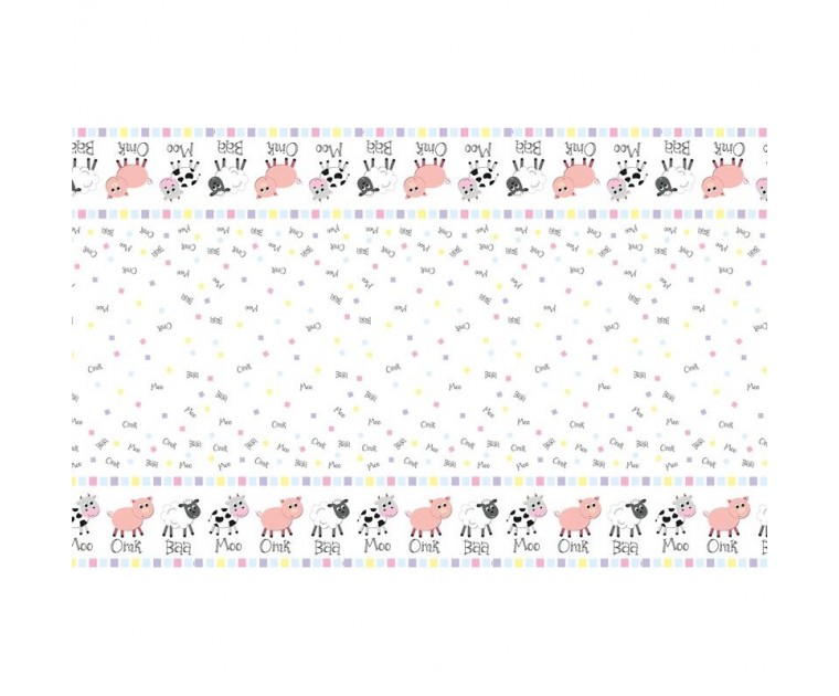 Toalha Cores Pastel Animais Quinta