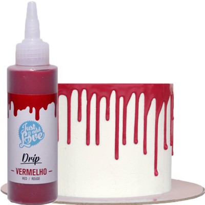 Drip Chocolate Vermelho para Bolos 