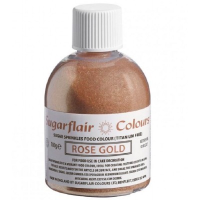 Açúcar Perolado Rose Gold Sugarflair