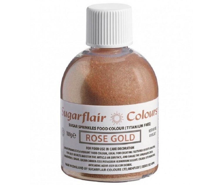 Açúcar Perolado Rose Gold Sugarflair