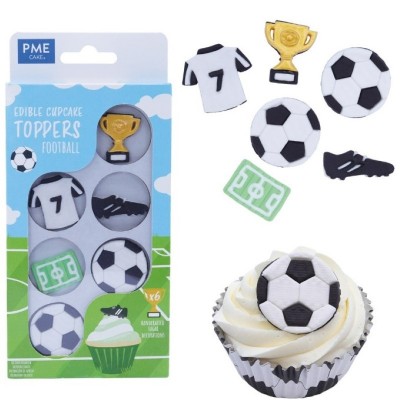 Decorações Comestíveis Cup Cakes e Bolos Futebol