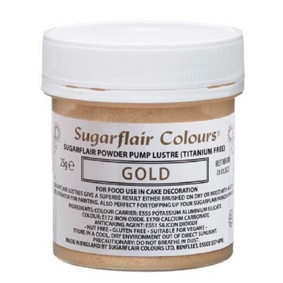 Pó Comestível Gold Sugarflair-25g Recarga