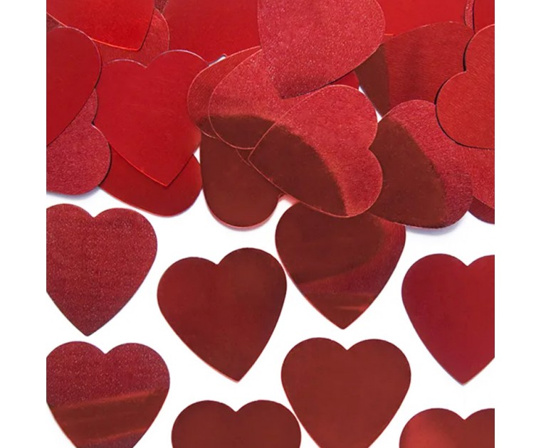 Confetis  Decorativos Corações Vermelhos 