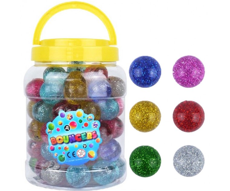 Bolas Saltitonas Multicoloridas Glitter