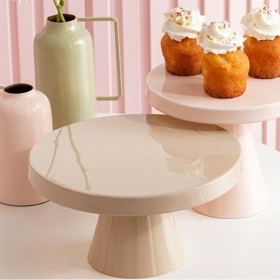 Cake Stand Metal Beige