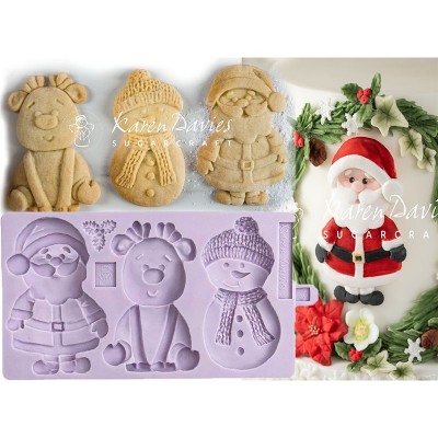  Molde Silicone Bolachas Figuras Natal