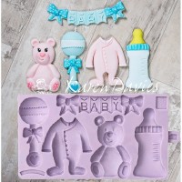 Molde Silicone Bolachas Motivos Bebé