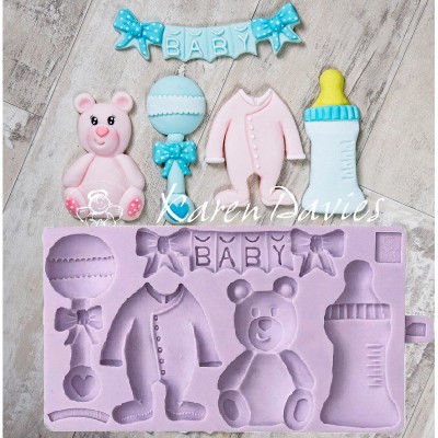 Molde Silicone Bolachas Motivos Bebé