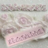 Molde Silicone Faixa Decorativa de Rosas