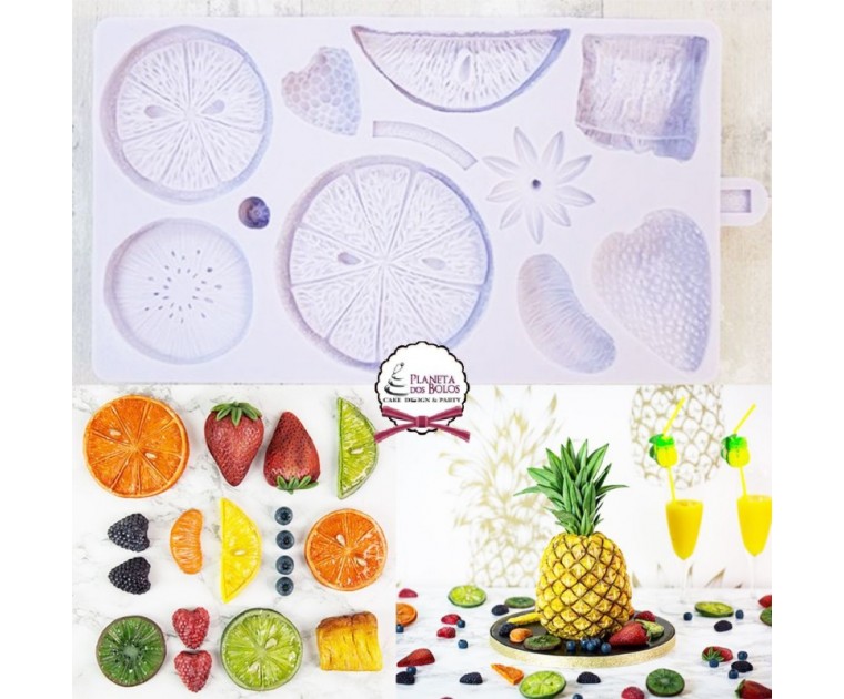 Molde Silicone Frutas Tropicais