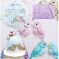 Molde Silicone Love Birds Karen Davies