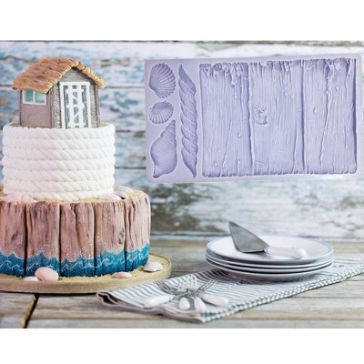 Molde Silicone Rustic Driftwood e Conchas