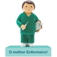 Topo de Bolo/Boneco Decorativo O melhor Enfermeiro!