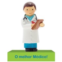Topo de Bolo/Boneco Decorativo O melhor Médico!