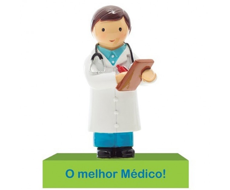 Topo de Bolo/Boneco Decorativo O melhor Médico!