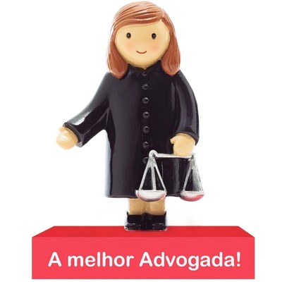 Boneco Decorativo/ Topo de Bolo A melhor Advogada!