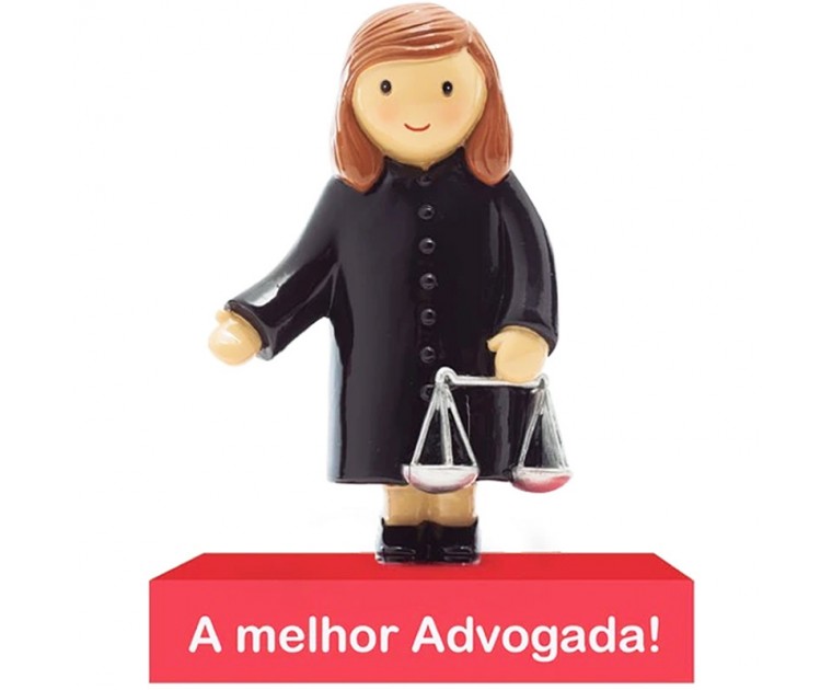 Boneco Decorativo/ Topo de Bolo A melhor Advogada!