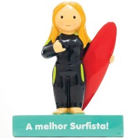 Boneco Topo de Bolo/Decorativo A Melhor Surfista!