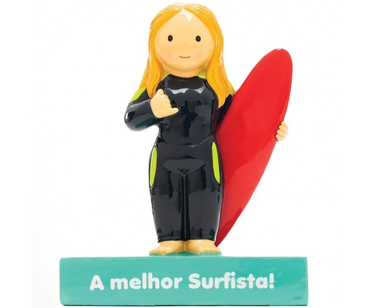 Boneco Topo de Bolo/Decorativo A Melhor Surfista!