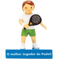 Boneco Topo de Bolo/Decorativo O Melhor jogador de Padel!
