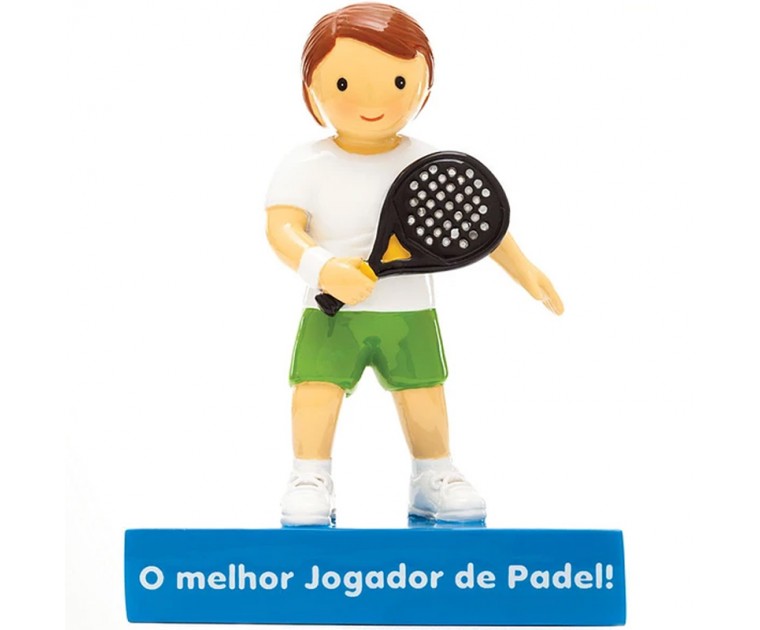 Boneco Topo de Bolo/Decorativo O Melhor jogador de Padel!