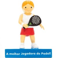 Boneco Topo de Bolo/Decorativo A Melhor jogadora de Padel!