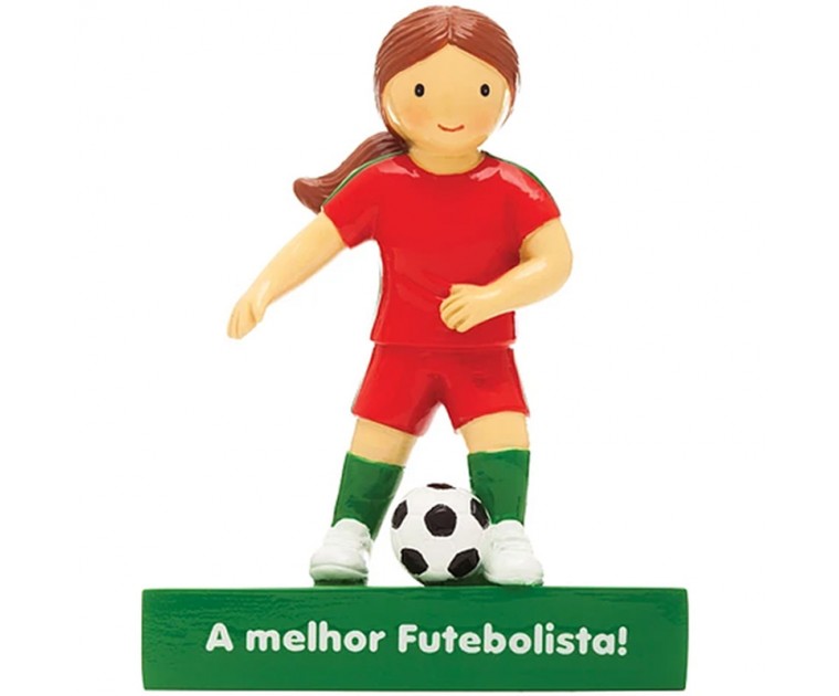 Boneco Decorativo/Topo Bolo A melhor Futebolista
