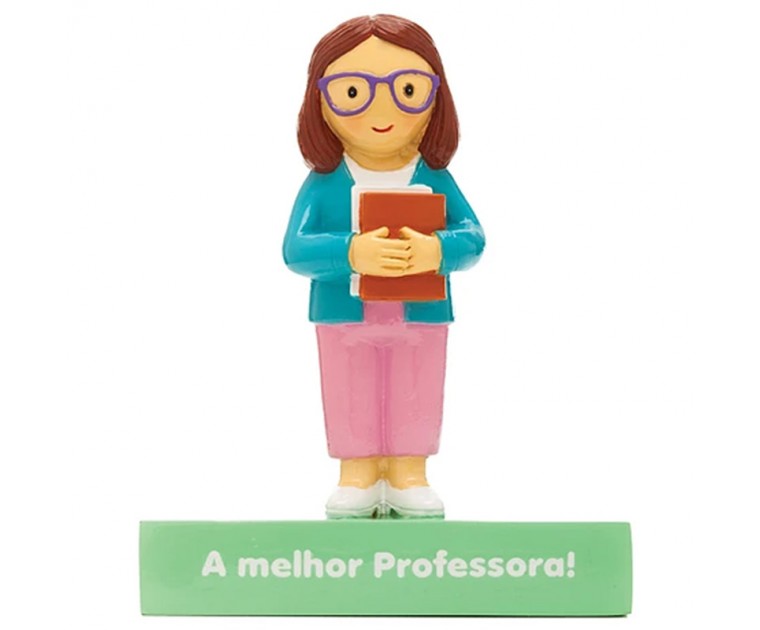 Topo Bolo/Boneco Decorativo A melhor Professora