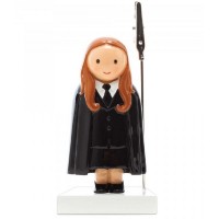 Topo de Bolo Menina Universitária c/Base Branca