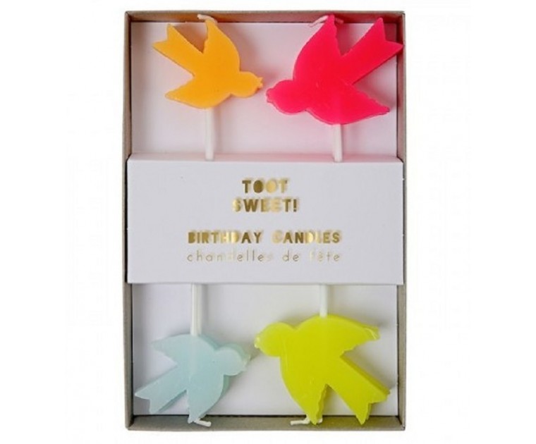 Velas Passarinhos Multicoloridas