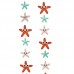 Decoração de 4 Pendentes Estrelas Mar 