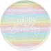 Pratos Pastel Colors Happy Birthday