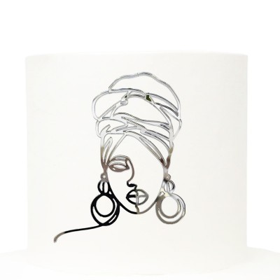 Charm Prateado Silhueta Mulher Africana Charm Prateado Silhueta Mulher Africana