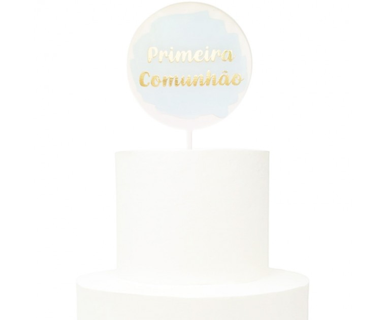 Topo Primeira Comunhão Azul