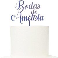 Topo Bolo Bodas Ametista