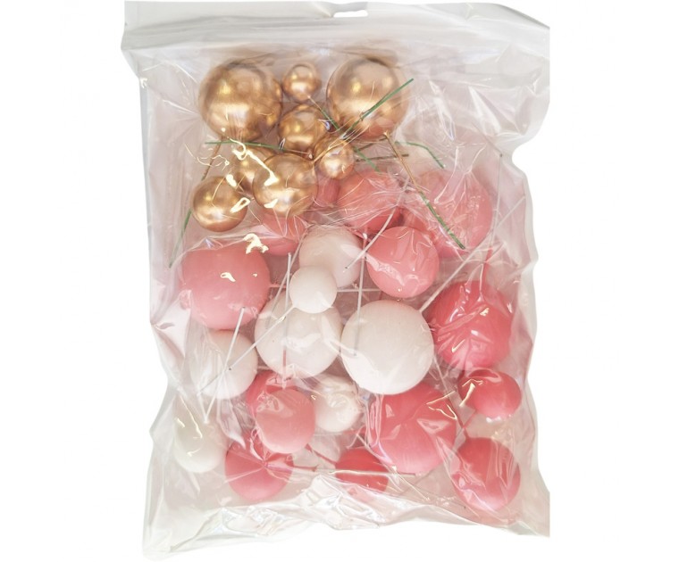 Topo Bolo Bolas Mix Rosa 