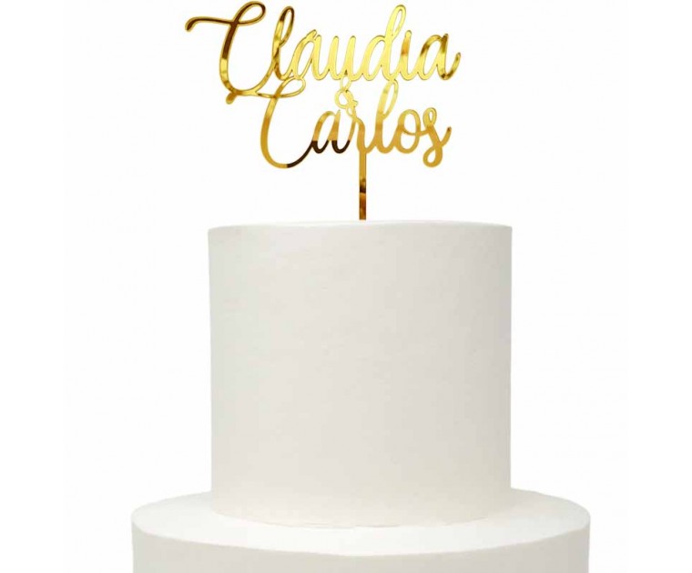 Topo Acrílico Casamento por Encomenda