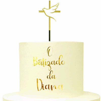 Topo Bolo Primeira Comunhão Personalizável
