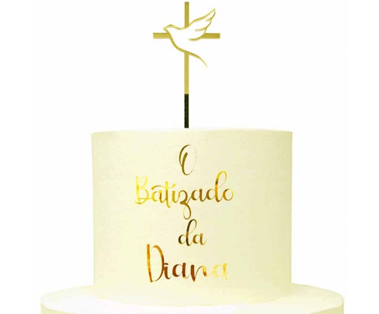 Topo Bolo Primeira Comunhão Personalizável