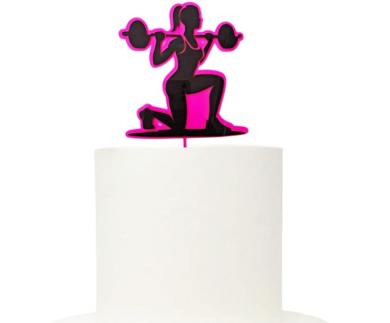 Topo Bolo Gym Personalizável 