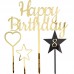 Topo Happy Birthday e Idade Personalizável 