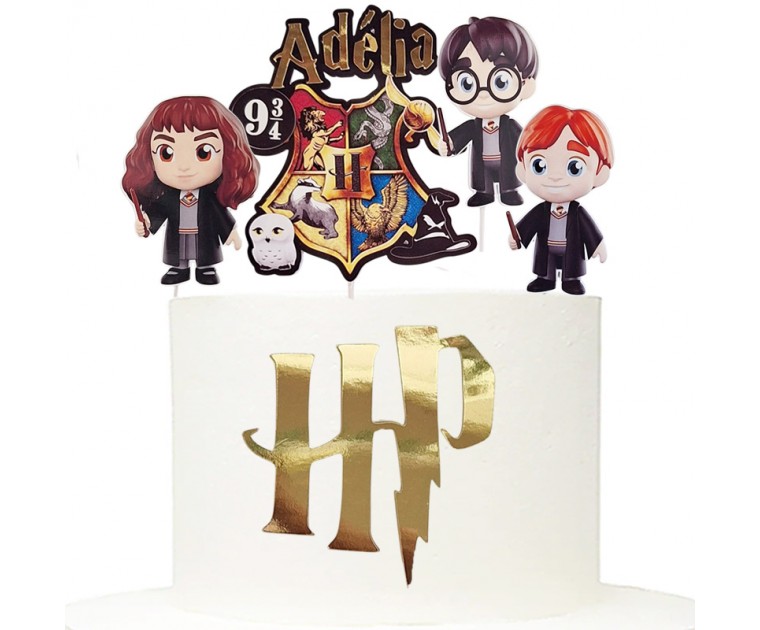 Topo Bolo Harry Potter Personalizável - Por Encomenda