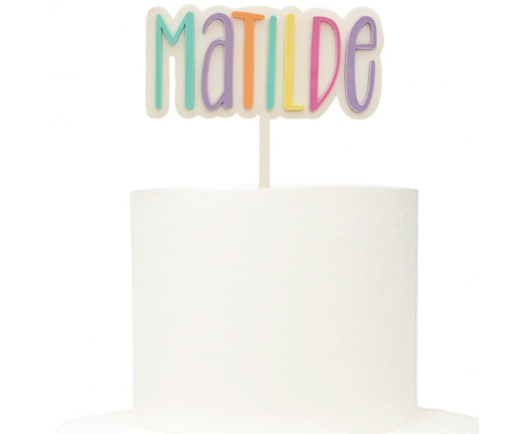 Topo Nomes Multicoloridos
