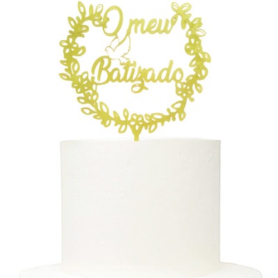 Topo o Meu Batizado Olive Green