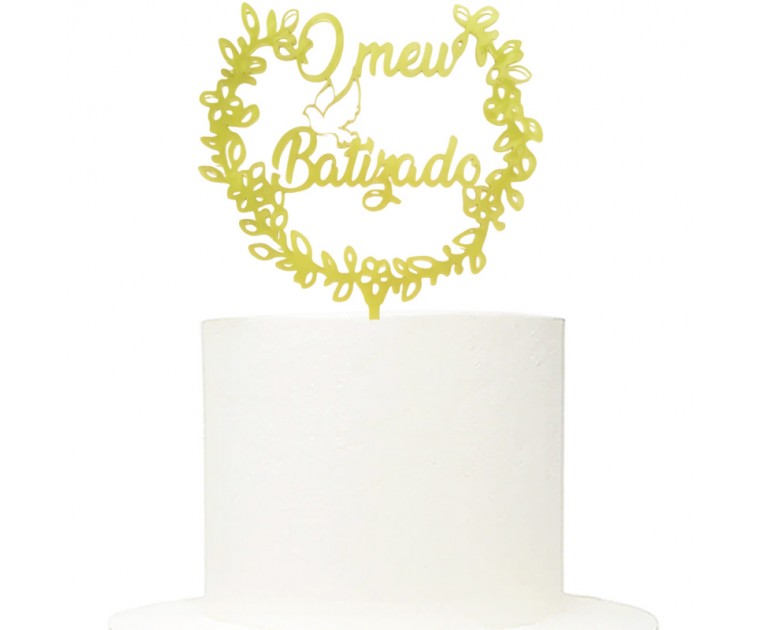 Topo o Meu Batizado Olive Green